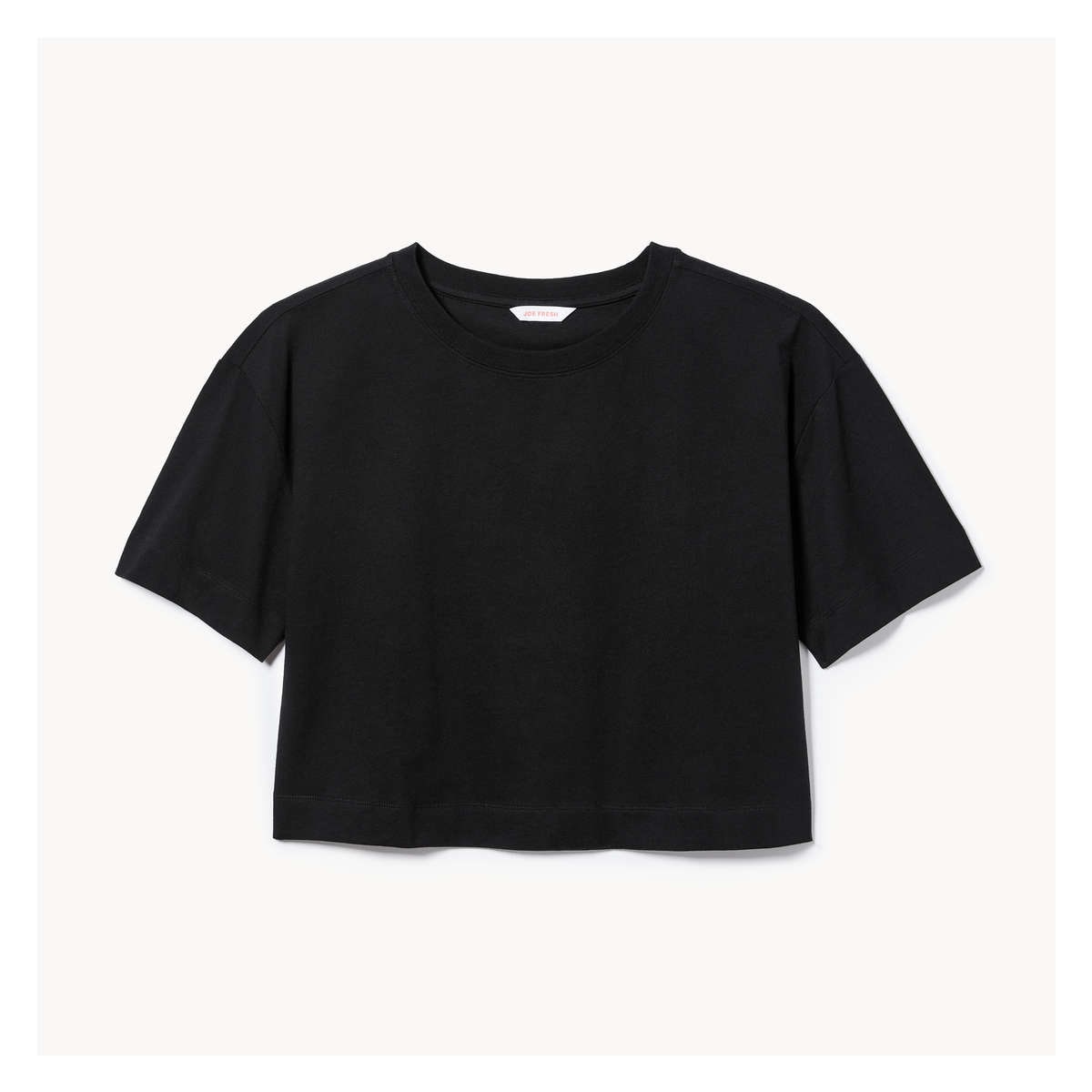 Crop Boxy Fit T-Shirt in JF Black from Joe Fresh